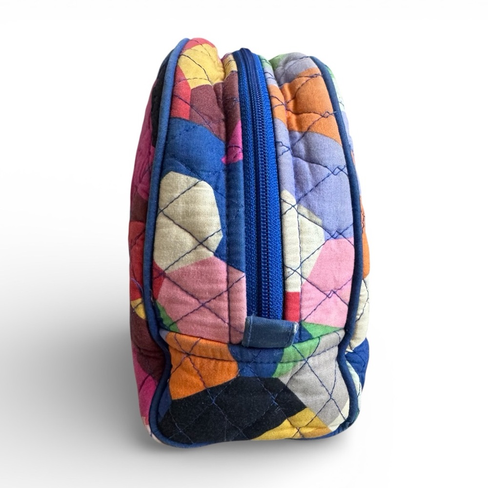 Vera Bradley Quilted Travel Cosmetic Toiletry Bag Vacation Washable Multicolor - Picture 4 of 10